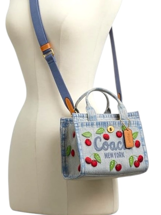 Coach 20 Denim Cherry Embroidered Mini Tote NWT - Picture 4 of 4